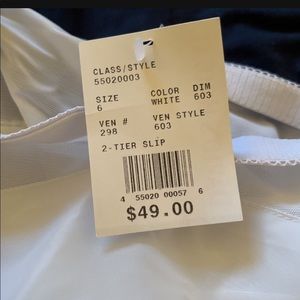 Wedding dress underskirt and corset.